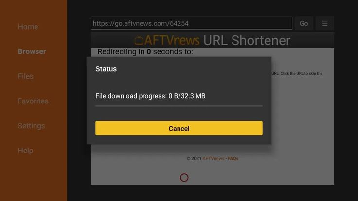 Downloader APK Download Progress Screen for IPTV App Installation