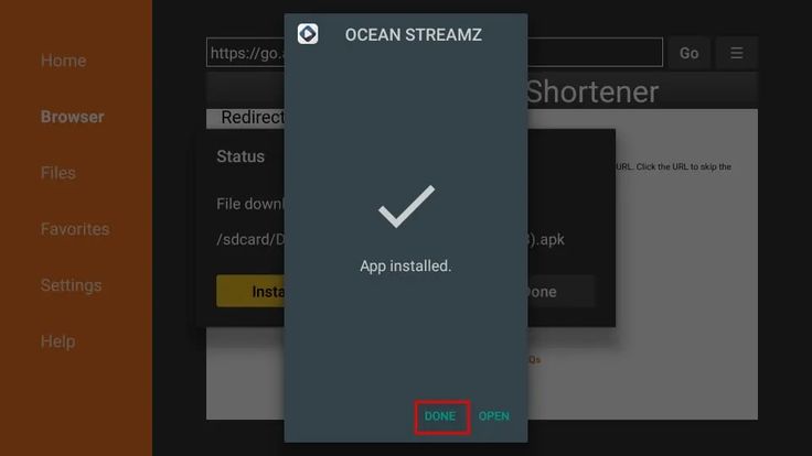 Install IPTV App Prompt After Downloader APK Download on Firestick