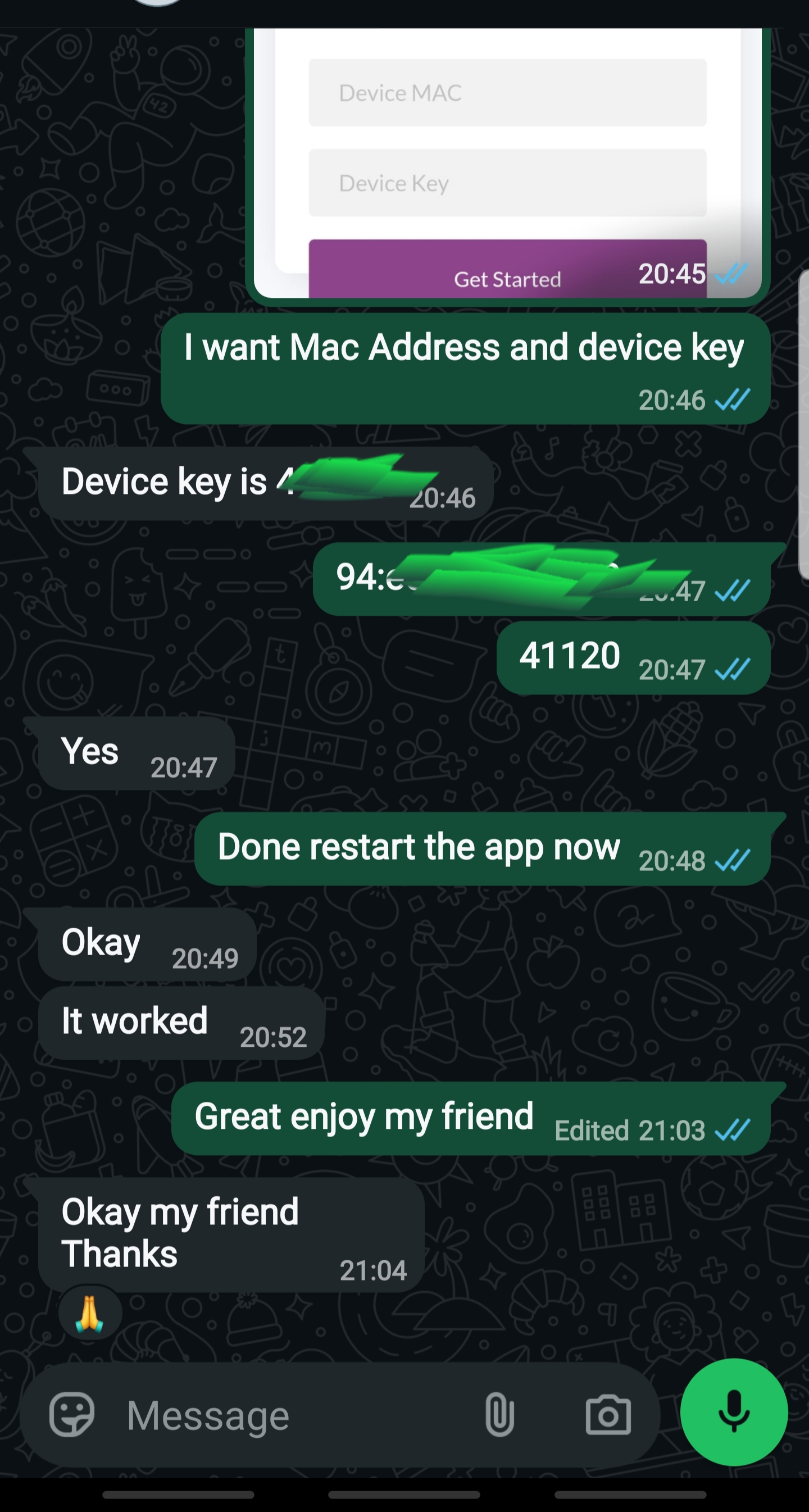 WhatsApp review screenshot praising StreamMax 4K streaming quality